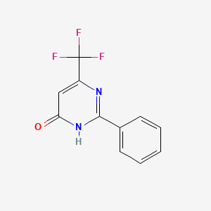 molecular formula C11H7F3N2O B1417400 4-Hydroxy-2-phenyl-6-(trifluoromethyl)pyrimidine CAS No. 158715-14-1
