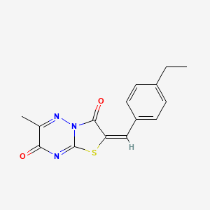 molecular formula C15H13N3O2S B14174030 2-(4-Ethylbenzylidene)-6-methyl-2H-thiazolo[3,2-b][1,2,4]triazine-3,7-dione CAS No. 606955-88-8