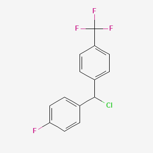 1-[Chloro(4-fluorophenyl)methyl]-4-(trifluoromethyl)benzene