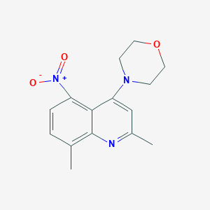 molecular formula C15H17N3O3 B14174052 2,8-Dimethyl-4-(morpholin-4-yl)-5-nitroquinoline CAS No. 919779-15-0