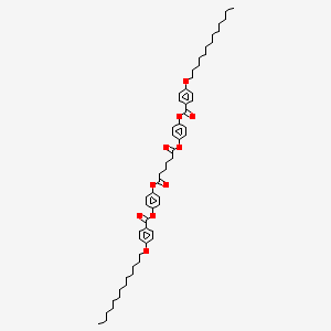 molecular formula C58H78O10 B14174085 Bis(4-{[4-(tridecyloxy)benzoyl]oxy}phenyl) hexanedioate CAS No. 918626-39-8