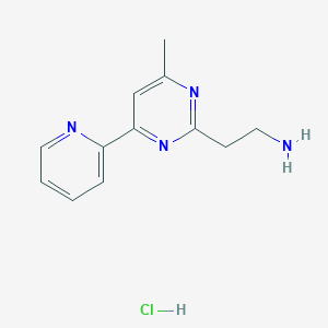 2-(4-Methyl-6-(pyridin-2-YL)pyrimidin-2-YL)ethanamine hydrochloride