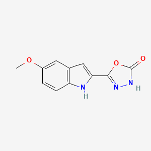 molecular formula C11H9N3O3 B1417413 5-(5-Methoxy-1H-indol-2-yl)-1,3,4-oxadiazol-2(3H)-one CAS No. 200061-92-3