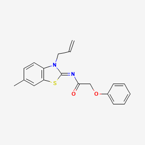 molecular formula C19H18N2O2S B14174174 N-[6-Methyl-3-(prop-2-en-1-yl)-1,3-benzothiazol-2(3H)-ylidene]-2-phenoxyacetamide CAS No. 6273-77-4