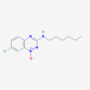 7-Chloro-N-hexyl-1-oxo-1lambda~5~,2,4-benzotriazin-3-amine