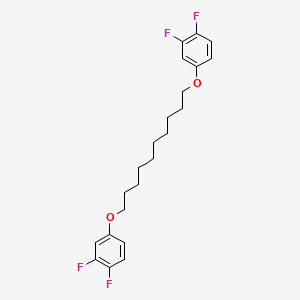 molecular formula C22H26F4O2 B14174180 1,1'-[Decane-1,10-diylbis(oxy)]bis(3,4-difluorobenzene) CAS No. 922718-47-6