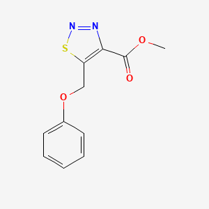 molecular formula C11H10N2O3S B14174197 Methyl 5-(phenoxymethyl)thiadiazole-4-carboxylate CAS No. 4609-48-7