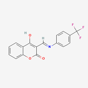 molecular formula C17H10F3NO3 B1417420 3-{(Z)-[4-(三氟甲基)苯胺]亚甲基}-2H-色烯-2,4-二酮 CAS No. 478077-39-3