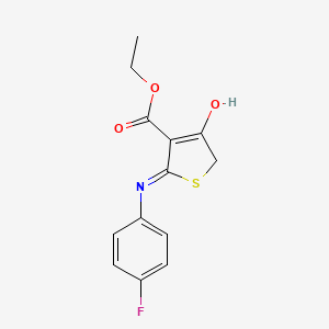 B1417422 Ethyl 2-[(4-fluorophenyl)amino]-4-oxo-4,5-dihydrothiophene-3-carboxylate CAS No. 297160-66-8