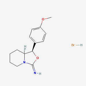 cis-3-Imino-1-(p-methoxyphenyl)hexahydro-3H-oxazolo(3,4-a)pyridine hydrobromide