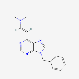 molecular formula C18H21N5 B14174292 (E)-2-(9-Benzyl-9H-purin-6-yl)-N,N-diethylethenamine 