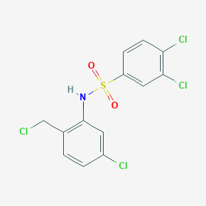 molecular formula C13H9Cl4NO2S B14174306 3,4-Dichloro-N-[5-chloro-2-(chloromethyl)phenyl]benzenesulfonamide CAS No. 922711-93-1