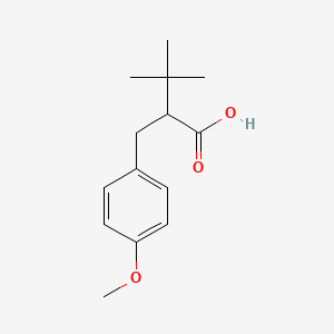 molecular formula C14H20O3 B14174352 2-((4-Methoxyphenyl)methyl)-3,3-dimethylbutanoic acid CAS No. 110577-69-0