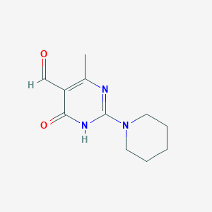 molecular formula C11H15N3O2 B1417436 4-羟基-6-甲基-2-哌啶-1-基-嘧啶-5-甲醛 CAS No. 23948-50-7