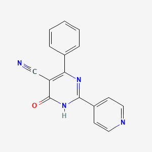 B1417437 4-Hydroxy-6-phenyl-2-(4-pyridinyl)-5-pyrimidinecarbonitrile CAS No. 320417-47-8