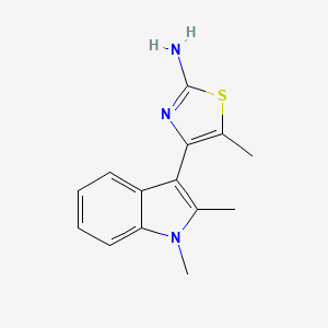 molecular formula C14H15N3S B14174386 4-(1,2-Dimethylindol-3-yl)-5-methyl-1,3-thiazol-2-amine CAS No. 899398-28-8