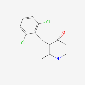 3-[(2,6-Dichlorophenyl)methyl]-1,2-dimethylpyridin-4(1H)-one