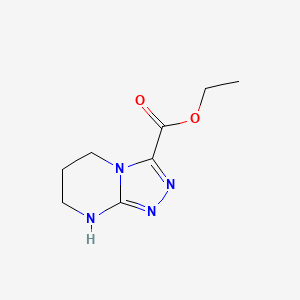 B1417442 Ethyl 5H,6H,7H,8H-[1,2,4]triazolo[4,3-a]pyrimidine-3-carboxylate CAS No. 154641-11-9