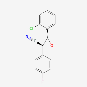 molecular formula C15H9ClFNO B14174434 (2S,3S)-3-(2-Chlorophenyl)-2-(4-fluorophenyl)oxirane-2-carbonitrile CAS No. 922730-06-1