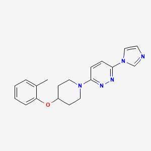 3-(1H-Imidazol-1-yl)-6-[4-(2-methylphenoxy)piperidin-1-yl]pyridazine