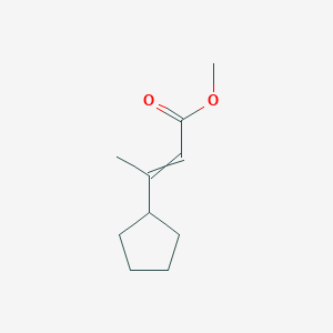 molecular formula C10H16O2 B14174537 Methyl 3-cyclopentylbut-2-enoate CAS No. 919104-83-9