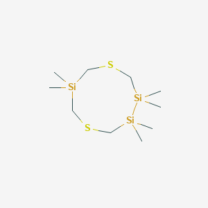 molecular formula C10H26S2Si3 B14174539 3,3,4,4,8,8-Hexamethyl-1,6,3,4,8-dithiatrisilonane CAS No. 918905-35-8