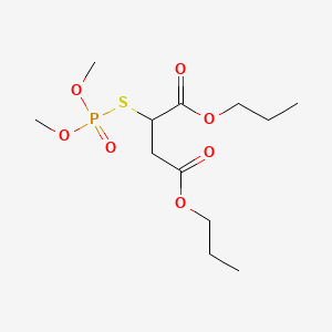 molecular formula C12H23O7PS B14174559 Dipropyl 2-[(dimethoxyphosphoryl)sulfanyl]butanedioate CAS No. 3700-97-8