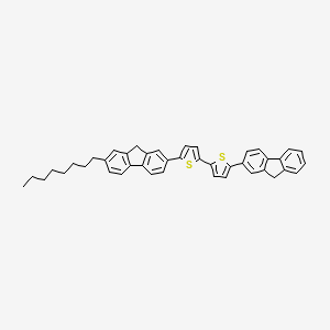 molecular formula C42H38S2 B14174570 5-(9H-Fluoren-2-YL)-5'-(7-octyl-9H-fluoren-2-YL)-2,2'-bithiophene CAS No. 922706-49-8