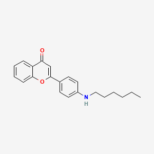 2-[4-(Hexylamino)phenyl]-4H-1-benzopyran-4-one