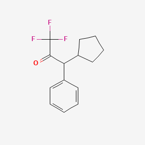 3-Cyclopentyl-1,1,1-trifluoro-3-phenylpropan-2-one