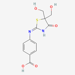 molecular formula C12H12N2O5S B1417465 4-(5,5-双羟甲基-4-氧代-4,5-二氢-噻唑-2-基氨基)-苯甲酸 CAS No. 436088-78-7