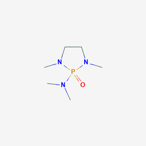 molecular formula C6H16N3OP B14174659 2-(Dimethylamino)-1,3-dimethyltetrahydro-1,3,2-diazaphosphole 2-oxide CAS No. 7778-06-5