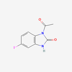 molecular formula C9H7IN2O2 B14174664 1-Acetyl-5-iodo-1,3-dihydro-benzimidazol-2-one 