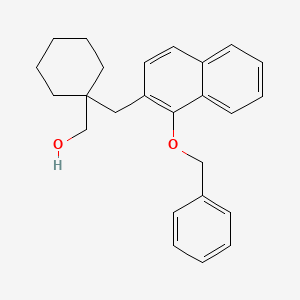 molecular formula C25H28O2 B14174672 (1-{[1-(Benzyloxy)naphthalen-2-yl]methyl}cyclohexyl)methanol CAS No. 922165-55-7