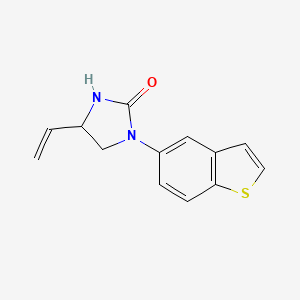 molecular formula C13H12N2OS B14174674 1-(Benzo[B]thiophen-5-YL)-4-vinylimidazolidin-2-one 