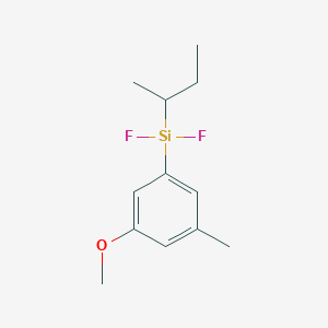 molecular formula C12H18F2OSi B14174689 (Butan-2-yl)(difluoro)(3-methoxy-5-methylphenyl)silane CAS No. 918446-99-8