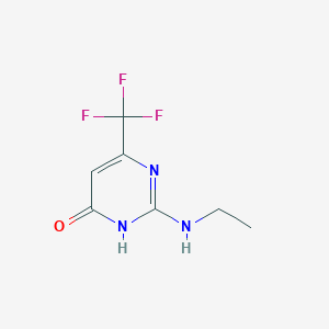 molecular formula C7H8F3N3O B1417469 2-(乙基氨基)-6-(三氟甲基)-4-嘧啶醇 CAS No. 338792-66-8