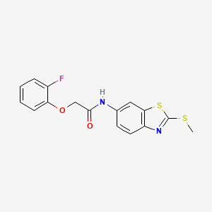 2-(2-fluorophenoxy)-N-(2-methylsulfanyl-1,3-benzothiazol-6-yl)acetamide