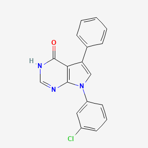 molecular formula C18H12ClN3O B1417474 7-(3-氯苯基)-5-苯基-7H-吡咯并[2,3-d]嘧啶-4-醇 CAS No. 890091-46-0