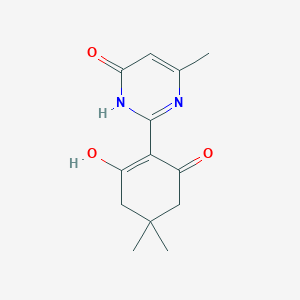 molecular formula C13H16N2O3 B1417475 3-羟基-2-(4-羟基-6-甲基嘧啶-2-基)-5,5-二甲基环己-2-烯-1-酮 CAS No. 1030430-92-2