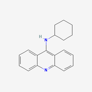 molecular formula C19H20N2 B14174754 Acridine, 9-cyclohexylamino- CAS No. 64046-83-9