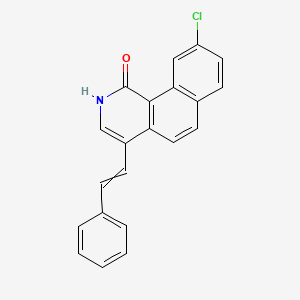 9-Chloro-4-(2-phenylethenyl)benzo[h]isoquinolin-1(2H)-one