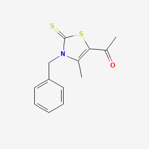 1-(3-Benzyl-4-methyl-2-sulfanylidene-1,3-thiazol-5-yl)ethanone