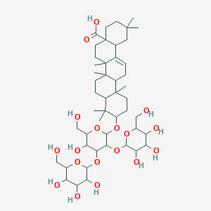 10-[5-Hydroxy-6-(hydroxymethyl)-3,4-bis[[3,4,5-trihydroxy-6-(hydroxymethyl)oxan-2-yl]oxy]oxan-2-yl]oxy-2,2,6a,6b,9,9,12a-heptamethyl-1,3,4,5,6,6a,7,8,8a,10,11,12,13,14b-tetradecahydropicene-4a-carboxylic acid