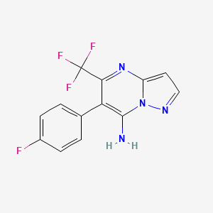 6-(4-Fluorophenyl)-5-(trifluoromethyl)pyrazolo[1,5-a]pyrimidin-7-amine