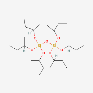 molecular formula C24H54O7Si2 B14174789 1,1,1,3,3,3-Hexakis(1-methylpropoxy)disiloxane CAS No. 4444-59-1