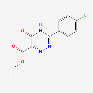molecular formula C12H10ClN3O3 B1417479 3-(4-氯苯基)-5-羟基-1,2,4-三嗪-6-羧酸乙酯 CAS No. 36286-77-8