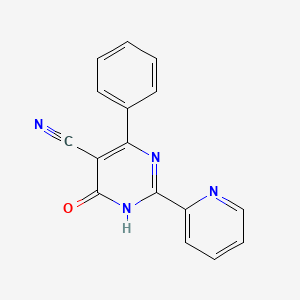 molecular formula C16H10N4O B1417481 4-羟基-6-苯基-2-(2-吡啶基)-5-嘧啶碳腈 CAS No. 320417-64-9