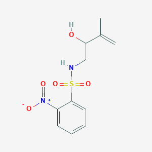 molecular formula C11H14N2O5S B14174823 N-(2-Hydroxy-3-methylbut-3-en-1-yl)-2-nitrobenzene-1-sulfonamide CAS No. 921617-19-8