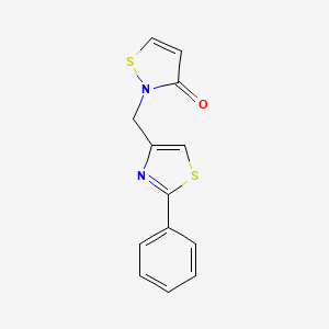 molecular formula C13H10N2OS2 B14174832 2-[(2-Phenyl-1,3-thiazol-4-yl)methyl]-1,2-thiazol-3(2H)-one CAS No. 918108-04-0